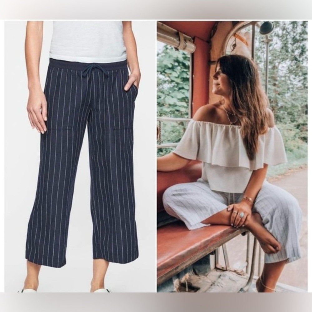 Athleta Bali cropped linen pants, size 10